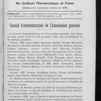 0511 - Page 455 - Sommaire / Conseil d'administration de l'Association générale