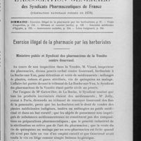 0099 - Page 97 - Sommaire / Exercice illégal de la pharmacie par les herboristes