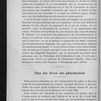 0120 - Page 118 - Exercice illégale de la pharmacie par les herboristes / Visa des livres des pharmaciens