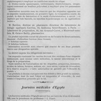 0125 - Page 123 - Sérums et vaccins / Journées médicales d'Egypte