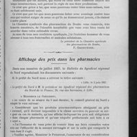 0225 - Page 223 - Le colportage des médicaments / Affichage des prix dans les pharmacies