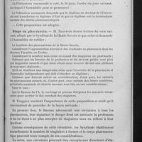 0323 - Page 321 - Assemblée générale de l'Association générale. Paris, 10 et 11 juillet 1928. (Suite du procès-verbal). Doctorat en pharmacie / Stage en pharmacie