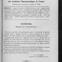 0419 - Page 425 - Sommaire / Savignol. Sénateur de la Haute-Garonne