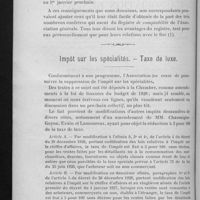 0524 - Page 530 - Impôt sur les bénéfices / Impôt sur les spécialités. - Taxe de luxe