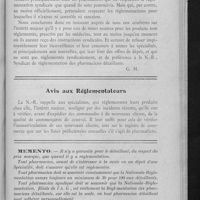 0623 - Page 11 - Prix marqués non réglementés / Avis aux réglementateurs / Memento