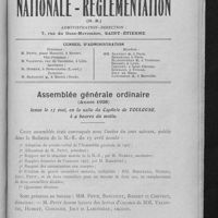 0633 - Page 21 - Conseil d'administration / Assemblée générale ordinaire. (Année 1928) tenue le 17 mai, en la salle du Capitole de Toulouse, à 9 heures du matin