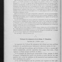 0650 - Page 38 - Jurisprudence. Respectez la vignette N.-R. Cour de cassation, Chambre des requêtes / Tribunal de commerce de la Seine, 5e Chambre