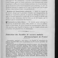 0024 - Page 23 - Conseil d'administration de l'Association générale. Séances du 20 et du 21 novembre 1928. (Extrait du procès-verbal) / Fédération des Sociétés de secours mutuels pharmaceutiques de France