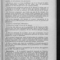 0198 - Page 197 - Assurances sociales. Réunion extraordinaire du 28 janvier 1929. Mutualité ; ticket modérateur / Spécialités