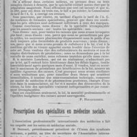 0218 - Page 217 - La liberté de prescription / Prescription des spécialités en médecine sociale