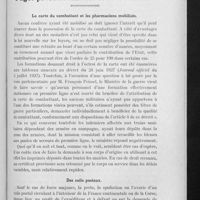 0524 - Page 513 - Pages professionnelles et commerciales. La carte du combattant et les pharmaciens mobilisés / Des colis postaux
