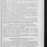 0626 - Page 615 - Pages professionnelles. Renseignements d'ordre professionnel. Une circulaire de la Fédération de la mutualité / Un jugement intéressant en matière de propriété commerciale / L'unification des formules des médicaments héroïques