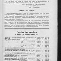 0718 - Page 707 - Partie officielle. Travail des employés / Alcool de cession / Service des cessions
