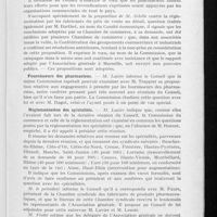 0015 - Page 13 - Conseil d'administration de l'Association générale. Questions économiques / Fournisseurs des pharmaciens / Réglementation des spécialités