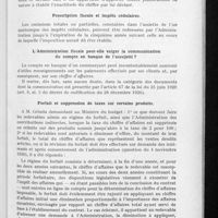 0103 - Page 95 - Pages fiscales. Impôt sur le revenu / Prescription fiscale et impôts cédulaires / L'administration fiscale peut-elle exiger la communication du compte en banque de l'assujetti ? / Forfait et suppression de taxes sur certains produits