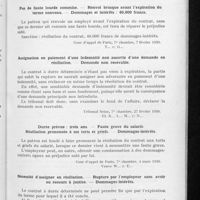 0109 - Page 101 - Pages de jurisprudence prud'homale. Contrat à durée déterminée. Clause pénale. - Manquement par l'employeur à ses obligations. Condamnation au montant de la clause pénale : 20.000 francs / Pas de faute lourde commise. - Renvoi brusque avant l'expiration du terme convenu. - Dommages et intérêts : 40.000 francs / Assignation en paiement d'une indemnité non assortie d'une demande en résiliation. - Demande non recevable / Durée prévue : trois ans. - Faute grave du salarié. Résiliation prononcée à ses torts et griefs. - Dommages-intérêts / Nécessité d'assigner en résiliation. - Rupture par l'employeur sans avoir eu recours à justice. - Dommages-intérêts