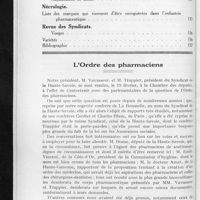 0116 - Page 108 - Sommaire / L'ordre des pharmaciens