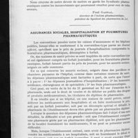 0412 - Page 384 - Pages professionnelles. Les spécialités pharmaceutiques et les droits aux prestations pharmaceutiques des assurés sociaux indigents / Assurances sociales, hospitalisation et fournitures pharmaceutiques