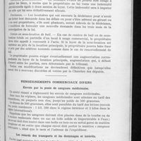 0423 - Page 395 - Pages commerciales. Propriété commerciale. Modifications apportées par le Sénat au texte actuel de la loi sur la propriété commerciale / Renseignements commerciaux divers. Envois par la poste de sangsues médicinales / Les retards des transports et les dommages et intérêts