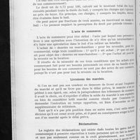 0424 - Page 396 - Pages commerciales. Renseignements commerciaux divers. Les retards des transports et les dommages et intérêts / Enregistrement des baux / L'acte de commerce / Livraisons des marchés / Réclamations