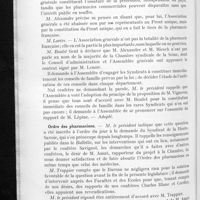 0595 - Page 566 - Assemblée générale de l'Association générale. Réunions du 9 juillet 1931. Assurances sociales / Ordre des pharmaciens