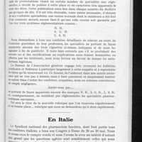 0612 - Page 583 - Comité Henri Moissan. Procès-verbal de la réunion du 17 janvier 1931 / Saviez-vous que... ? / En Italie