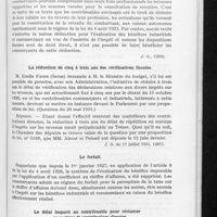 0696 - Page 663 - Pages fiscales. D'une injustice !... / La réduction de cinq à trois ans des vérifications fiscales / Le forfait / Le délai imparti au contribuable pour réclamer en matière de contributions directes