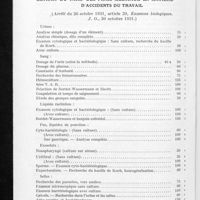 0811 - Page 768 - A titre documentaire. Extrait du tarif des frais médicaux en matière d'accidents du travail