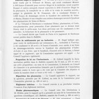 0904 - Page 531 - Conseil d'administration de l'Association générale. Séances des 3 et 4 juin 1932, tenues à Evian. La pharmacie aux médecins / Exercice illégal et complicité / Vente de médicaments par un herboriste / Proposition de loi sur l'herboristerie / Répartition des pharmacies / Règlement intérieur / Etudes pharmaceutiques / Commission du tarif et des finances