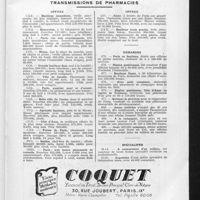 0198 - Page XVI - Petites annonces du Cabinet Coquet