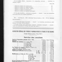 0501 - Page 320 - Partie officielle. Sérums et vaccins / Association générale des syndicats pharmaceutiques de France et des colonies. Service des cessions