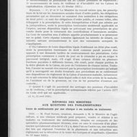 0561 - Page 354 - Assurances sociales. Délais de prescription / Réponses des ministres aux questions des parlementaires. Vente de médicaments par une clinique à ses malades en traitement