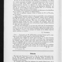 0891 - Page 564 - A propos d'une « lettre ouverte » / [Nécrologie]. Décès. [Paul Grandin]