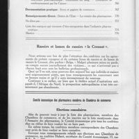 1203 - Page 742 - Sommaire / Rasoirs et lames de rasoirs « le Creusot » / Comité économique des pharmaciens membres de Chambres de commerce. Elections consulaires