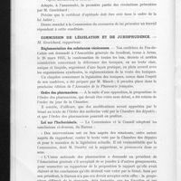 1349 - Page 272 - Conseil d'administration de l'Association générale. Commission de la mutualité. Le diplôme de préparateur / Commission de législation et de jurisprudence. Réglementation des substances vénéneuses / Ordre des pharmaciens / Loi sur l'herboristerie