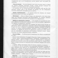 1371 - Page 282 - Bureau de l'Association générale. Séance du 26 avril 1933. Caisse de retraite / Caisse de secours / Conseil d'administration / Déontologie / Diplôme de pharmacien supérieur / Exercice illégal / Interview / Inspection des pharmacies