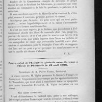 0061 - Page 57 - A propos du projet Chevret / Procès-verbal de l'Assemblée générale annuelle, tenue à l'École de pharmacie le 13 avril 1896