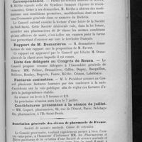 0147 - Page 143 - Extrait des procès-verbaux des séances du Conseil d'administration / Association générale des élèves de pharmacie de France