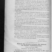 0080 - Page 76 - Compte rendu des travaux du Conseil d'administration, pendant l'exercice 1896-1897, présenté par M. Cappez... / Extrait des procès-verbaux des séances du Conseil d'administration