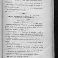 0123 - Page 119 - Médailles d'honneur aux anciens serviteurs / Extrait des procès-verbaux des séances du Conseil d'administration