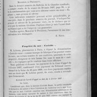0125 - Page 121 - Extrait des procès-verbaux des séances du Conseil d'administration / Propriété du mot « Coricide »