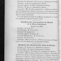 0024 - Page 20 - Cercle pharmaceutique de la Marne / Syndicat des pharmaciens de Rouen et la Seine-Inférieure / Syndicat des pharmaciens d'Ille-et-Vilaine