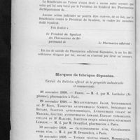 0016 - Page 12 - Syndicat des pharmaciens / Marques de fabrique déposées