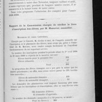 0097 - Page 93 - Rapport de la Commission de vérification des comptes du trésorier, présenté à l'Assemblée générale par M. Cavaillès... / Rapport de la Commission chargée de vérifier le livre d'inscription des élèves, par M. Mazurier...