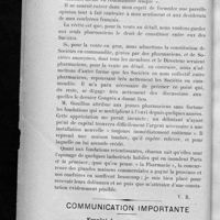 0010 - Page 258 - Mutualistes et indigents / Communication importante. Emploi du mot « créoline »