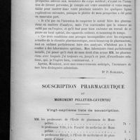 0048 - Page 296 - Correspondance / Souscription pharmaceutique au monument Pelletier-Caventou