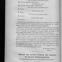 0080 - Page 328 - Compte rendu des travaux du Conseil d'administration pendant l'année 1899-1900, présenté par M. Boulay... / Extrait des procès verbaux des séances du Conseil d'administration