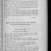 0109 - Page 357 - La mutualité / Extrait des procès-verbaux des séances du Conseil d'administration