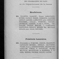 0216 - Page 464 - Liste des membres de la Chambre syndicale et société de prévoyance des pharmaciens de Paris et du département de la Seine