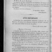 0026 - Page 554 - Extrait des procès-verbaux des séances du Conseil d'administration / Avis important